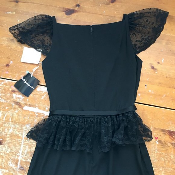 Vintage Black Lace Cocktail Dress, Adele Simpson, NWT, Medium - Picture 9 of 16